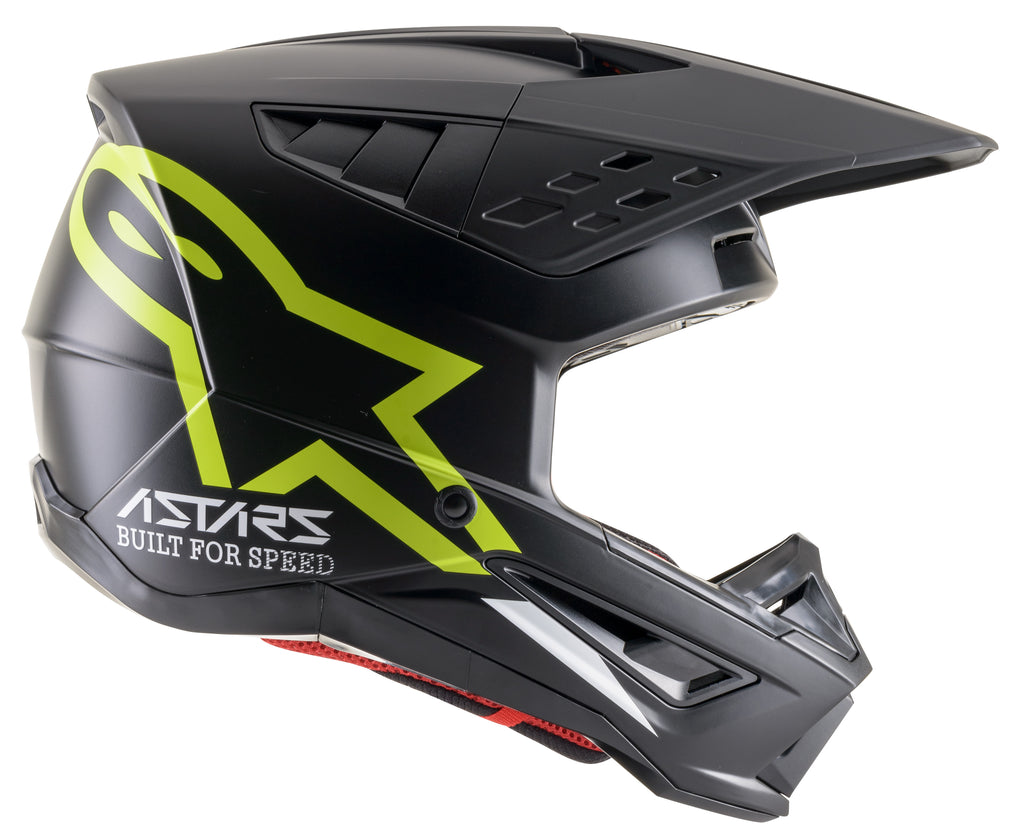 S M5 Compass Helmet Matte Black/Yellow Fluo Xs