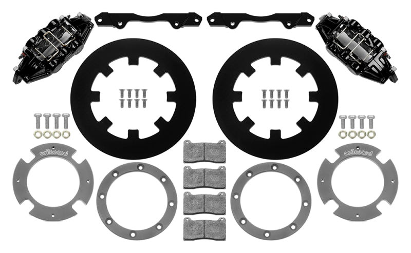 Wilwood 17-21 Can-Am X3RS Black Front Kit 11.25in - Undrilled Rotors