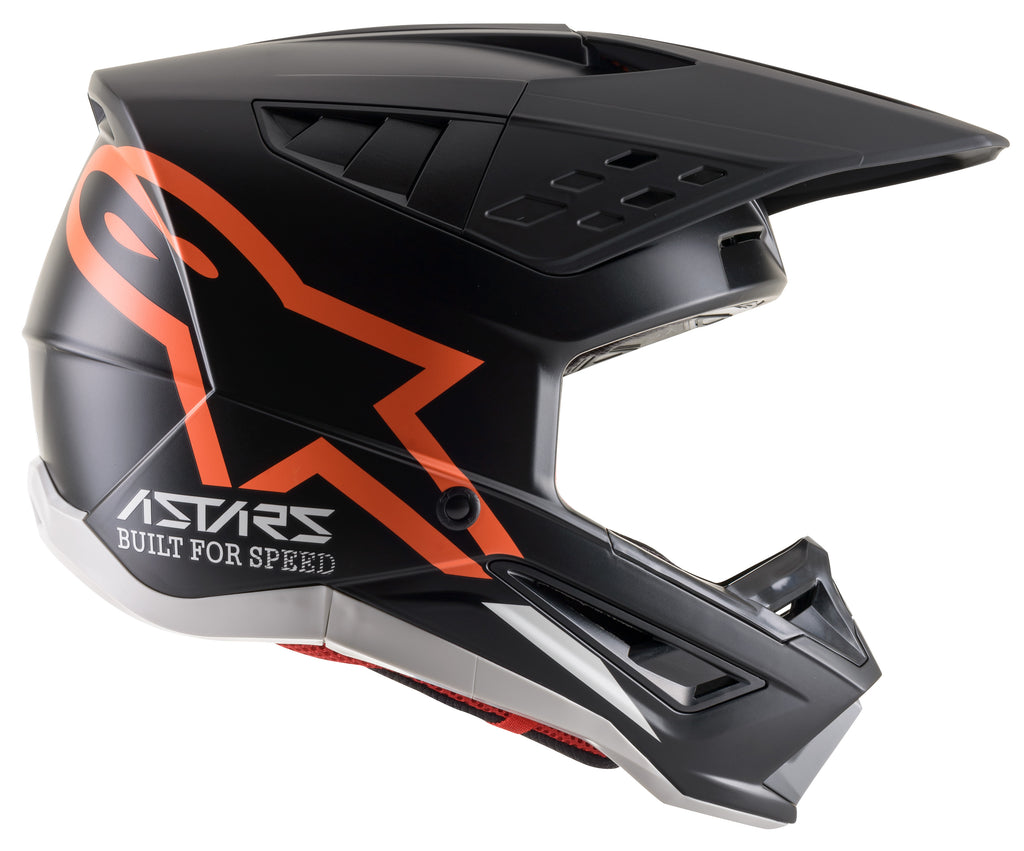 S M5 Compass Helmet Matte Black/Orange Fluo Xs