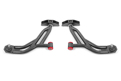 BMR 10-14 Ford Mustang / Shelby GT500 Non-Adj. Lower A-Arms (Poly/Delrin) - Black Hammertone