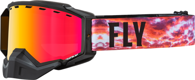 Zone Pro Snw Goggle Blk/Sunset W/ Red Mirror/Plrzd Smoke Lens