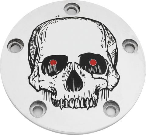Tc Timer Cover Skull Chrome