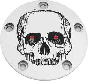 Tc Timer Cover Skull Chrome