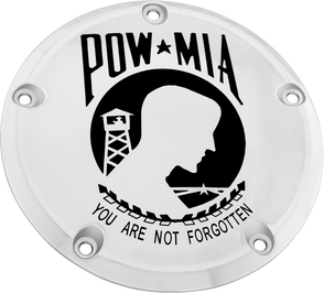 7  M8 Flt/Flh Derby Cover Pow Mia Chrome
