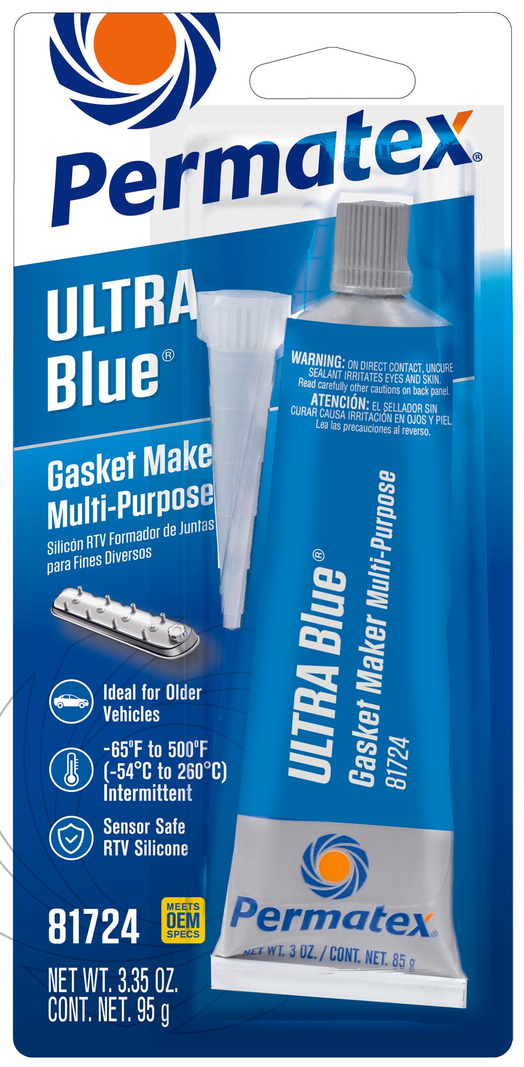 Ultra Blue Rtv Silicone 3.5oz 12/Case