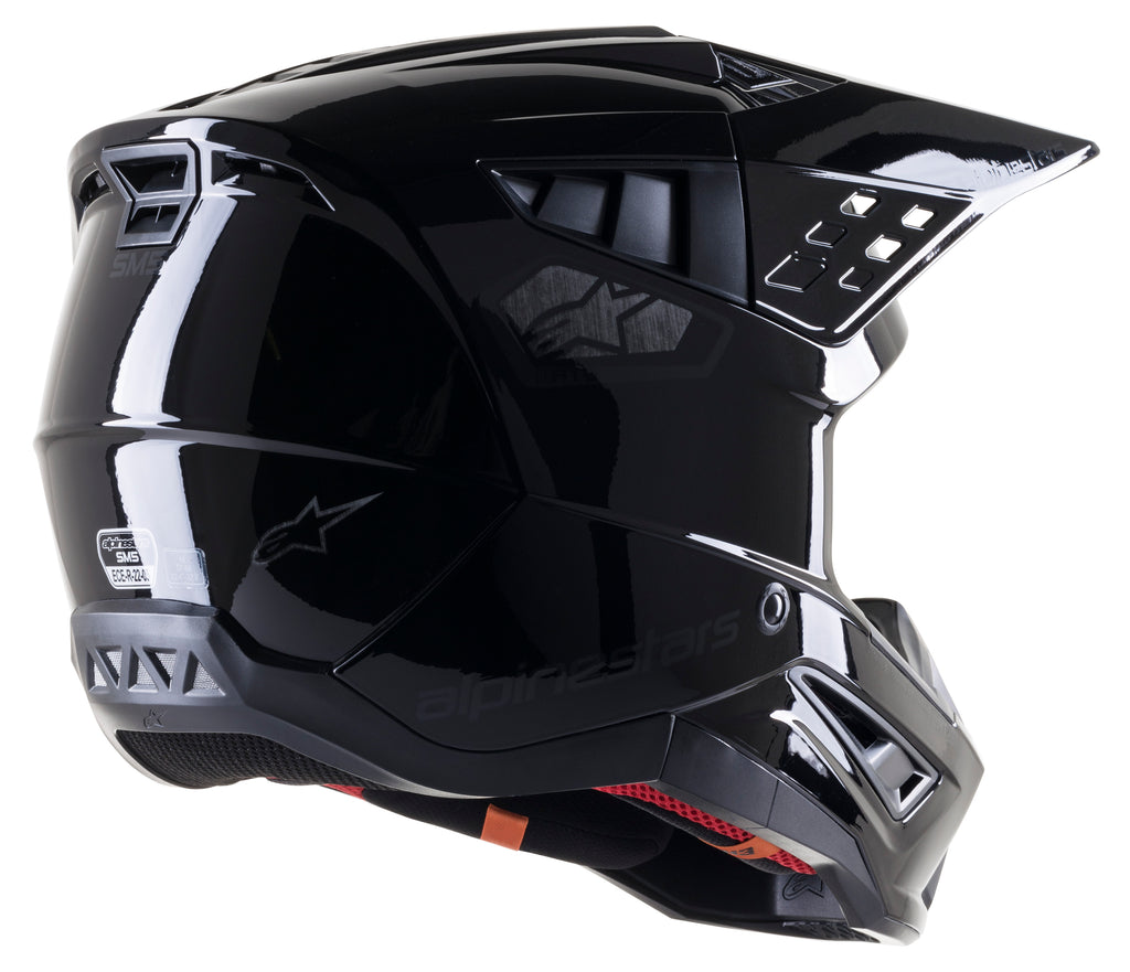 S M5 Scout Helmet Black/Silver Glossy Lg