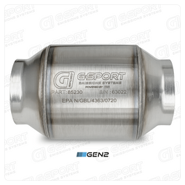 GESI G-Sport 400 CPSI GEN 2 EPA Approved 3.0in Inlet/Outlet Catalytic Converter (500-850HP)