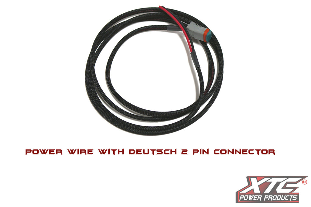 9' 18 Ga. Power Wire To 2 Pin Deutsch Connector