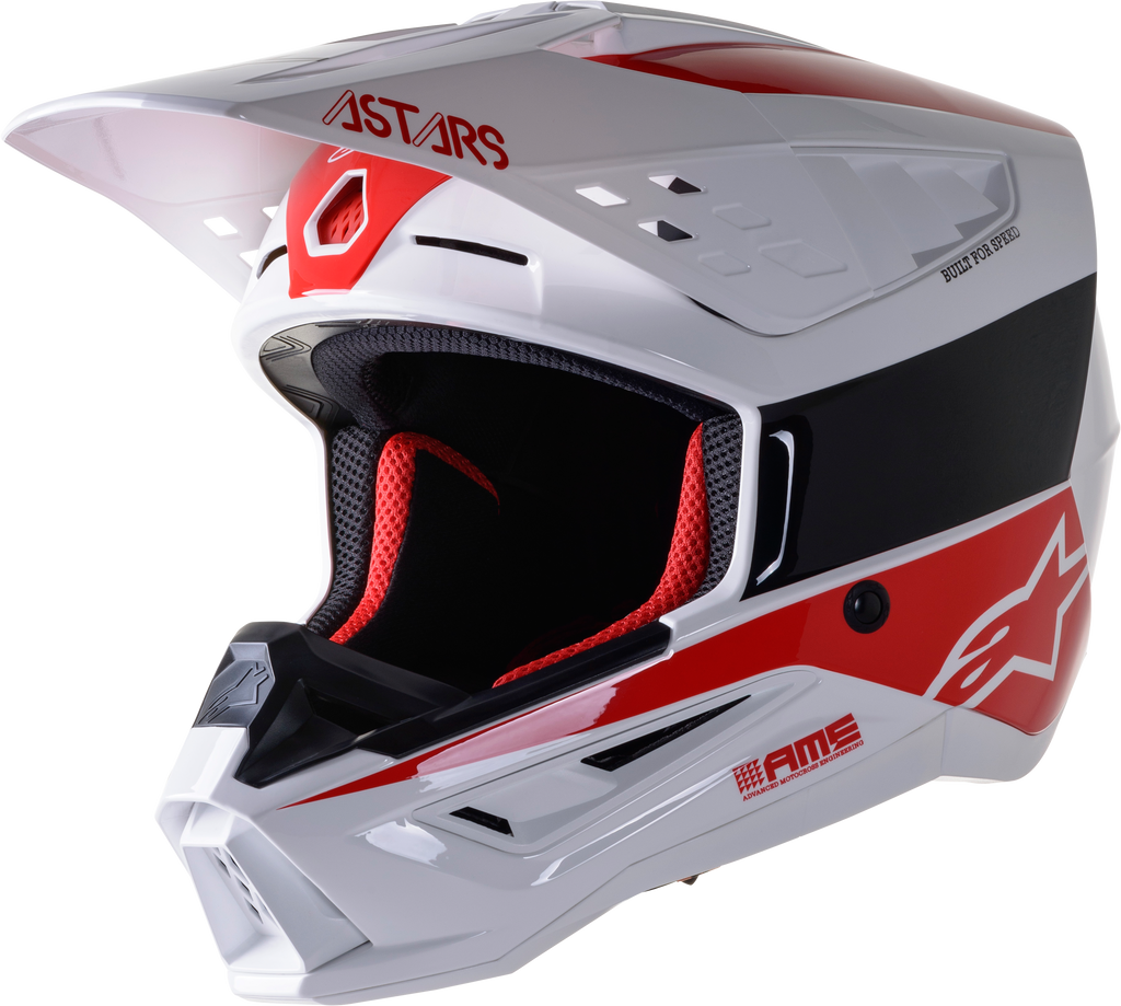 S M5 Bond Helmet White/Red Glossy Xs