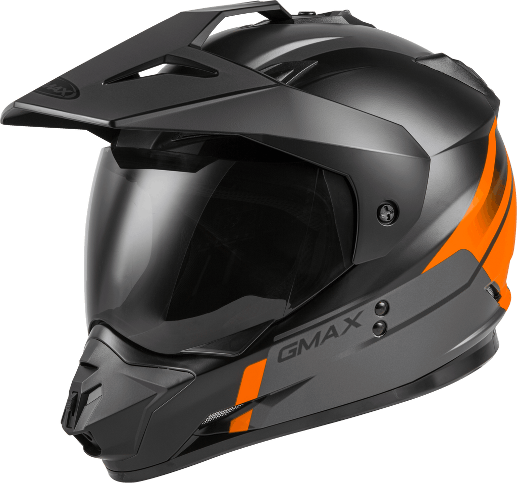 Gm 11 Dual Sport Scud Helmet Matte Black/Orange/Grey Sm