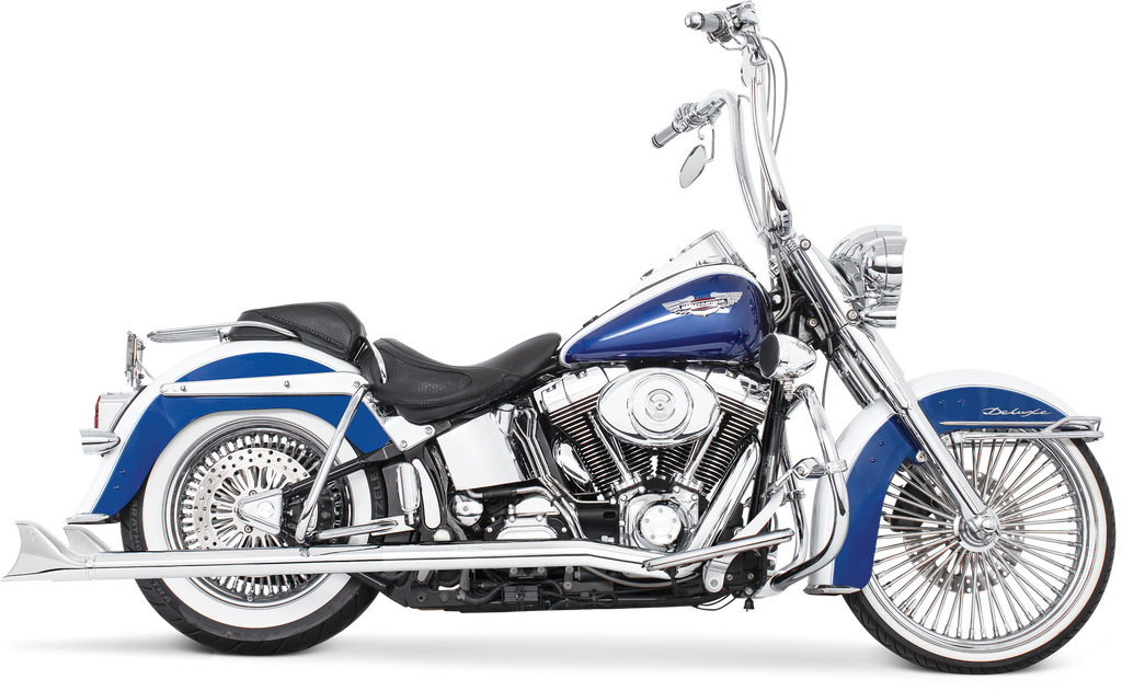 Sharktail Duals Chrome 2.5"Odx32" `97 06 Softail