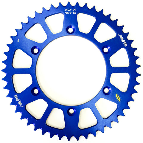 Rear Sprocket Aluminum 49t 520 Blu Hon/Yam