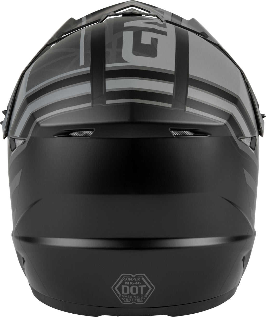 Mx 46 Off Road Mega Helmet Matte Black/Grey Lg