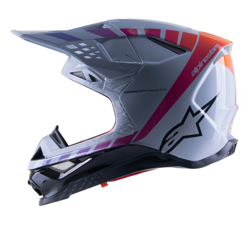 S M10 Le Daytona 23 Helmet Grey/Orange Fluo/Rhodamine Xl