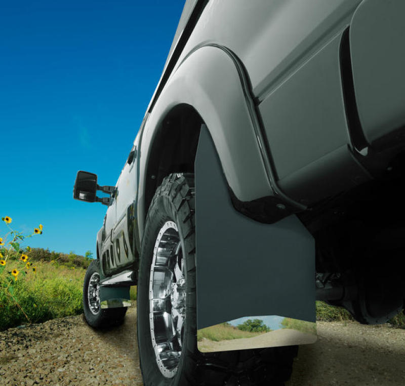 Husky Liners Universal Mud Flaps 12in Wide - Stainless Steel Weight