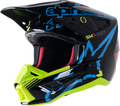 S M5 Action Helmet Black/Cyan/Fluo Yellow 2x