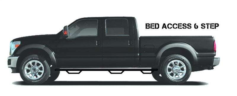 N-Fab Nerf Step 02-08 Dodge Ram 1500/2500/3500 Quad Cab 6.4ft Bed - Tex. Black - Bed Access - 3in