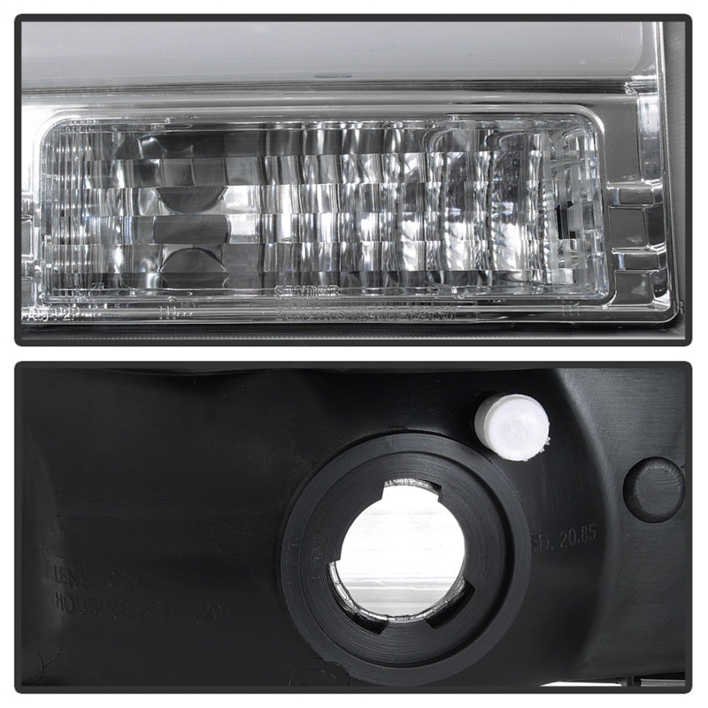 Spyder 99-04 Ford F-250 Super Duty Light Bar Projector Headlights - Chrome (PRO-YD-FF25099V2-LB-C)