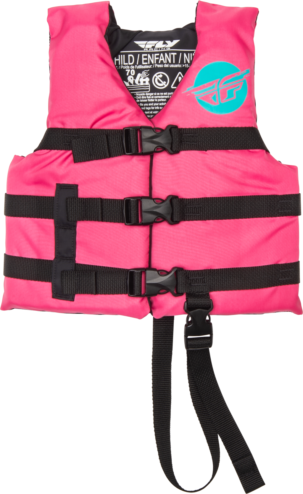 Child Flotation Vest Neon Pink/Teal