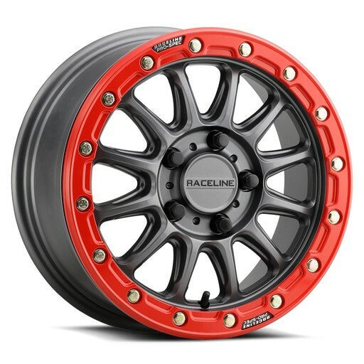 Alpha Bdlk 15x10 5/4.5 (+25mm) Gunmetal/Red