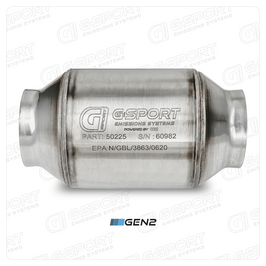 GESI G-Sport 400 CPSI GEN 2 EPA Approved 2.5in Inlet/Outlet Catalytic Converter