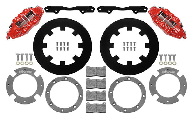 Wilwood 17-21 Can-Am X3RS Red Rear Kit 11.25in - Undrilled Rotors