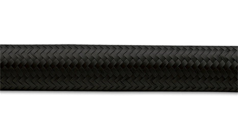 Vibrant -12 AN Black Nylon Braided Flex Hose (5 foot roll)