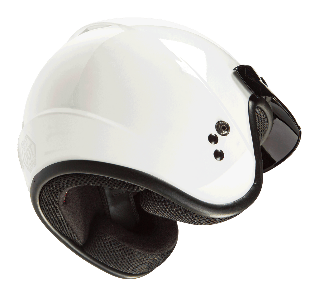 Of 2 Open Face Helmet White Md