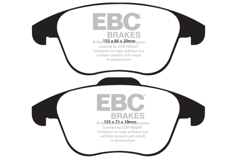 EBC 15 and up Audi Q3 2.0 Turbo Greenstuff Front Brake Pads