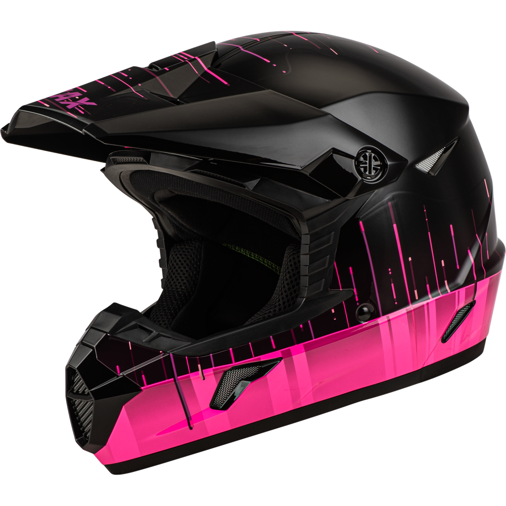 Youth Mx 46y Frequency Offroad Helmet Black/Pink Ym