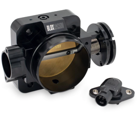 BLOX Racing Honda B/D/H/F Series Engines 76mm Black Billet Throttle Body V2 / Includes TPS