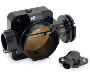BLOX Racing Honda B/D/H/F Series Engines 76mm Black Billet Throttle Body V2 / Includes TPS
