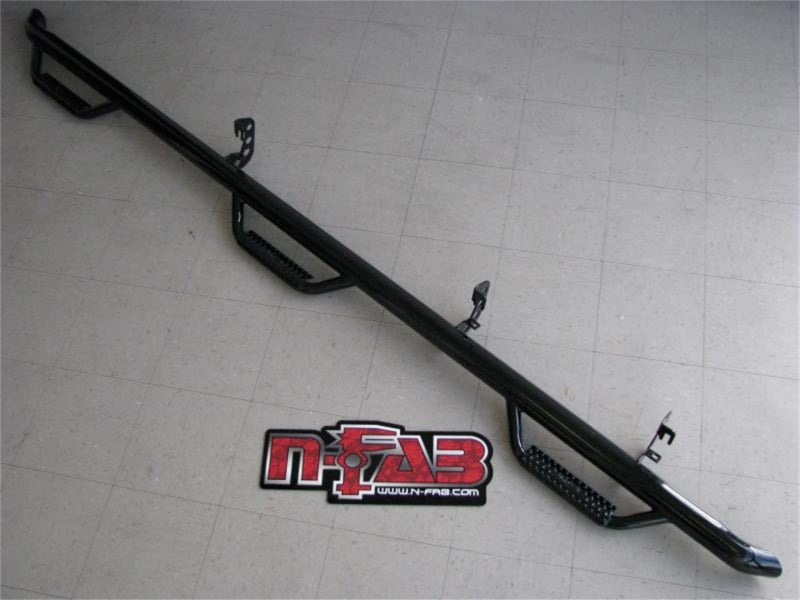 N-Fab Nerf Step 02-08 Dodge Ram 1500/2500/3500 Quad Cab 6.4ft Bed - Tex. Black - Bed Access - 3in