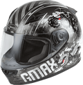 Youth Gm 49y Beasts Full Face Helmet Dark Silver/Black Ys