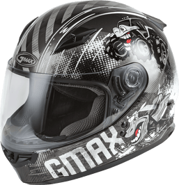Youth Gm 49y Beasts Full Face Helmet Dark Silver/Black Ys