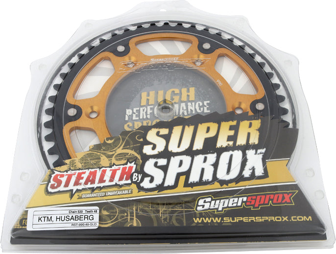 Rear Stealth Sprocket Alu/Stl 48t 520 Gld Hus/Husq/Ktm