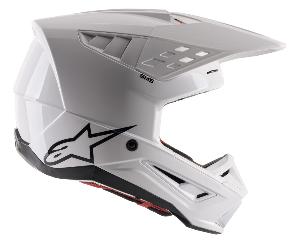 S M5 Solid Helmet White Glossy Lg