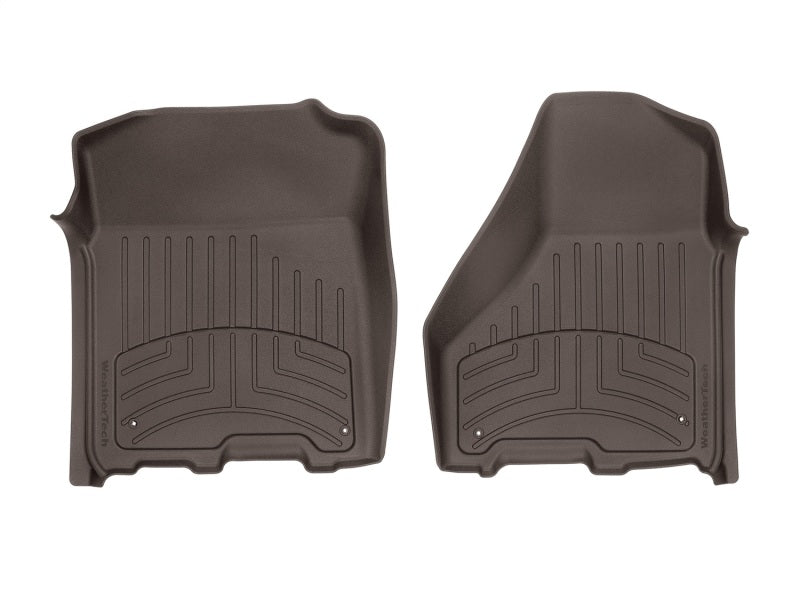 WeatherTech 12-18 Dodge Ram 1500 Crew Cab / Extended Cab Front 3D Floor Mats - Cocoa