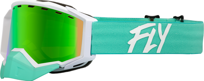 Zone Snow Goggle Mint/White W/ Green Mirror/Amber Lens