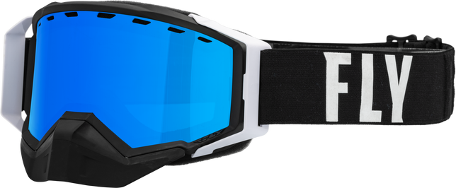 Zone Pro Snow Goggle Blk/White W/ Blue Mir/Plrzd Smoke Lens
