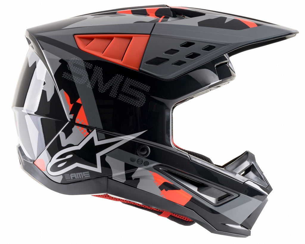 S M5 Rover Helmet Anthracite/Red Fluo/Camo Md