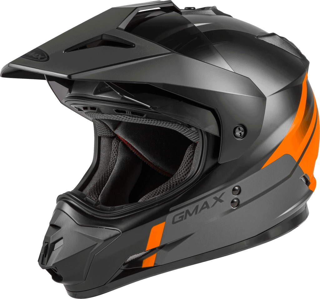 Gm 11 Dual Sport Scud Helmet Matte Black/Orange/Grey Sm