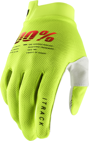 Itrack Youth Gloves Fluo Yellow Lg