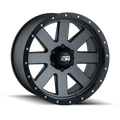 ION Type 134 17x8.5 / 5x114.3 BP / -6mm Offset / 72.6mm Hub Matte Gunmetal/Black Beadlock Wheel