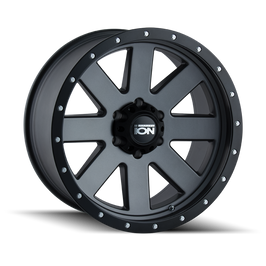 ION Type 134 17x8.5 / 5x114.3 BP / -6mm Offset / 72.6mm Hub Matte Gunmetal/Black Beadlock Wheel