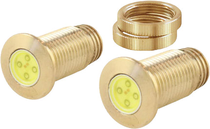 Lightning Boltz Whte/Amber Led Brass