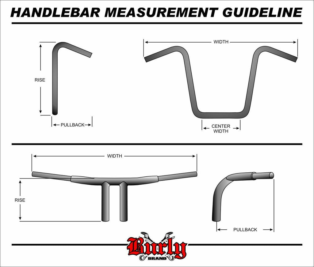 Burly 13" Bagger Bar 1.25" Tbw Black