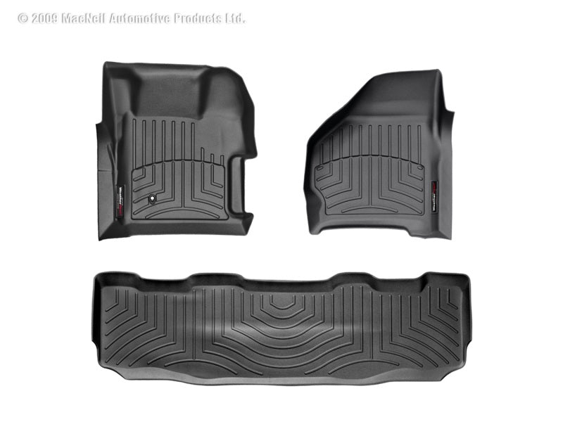 WeatherTech 99-07 Ford F250/F350/F450/F550 Front and Rear Floorliners - Black