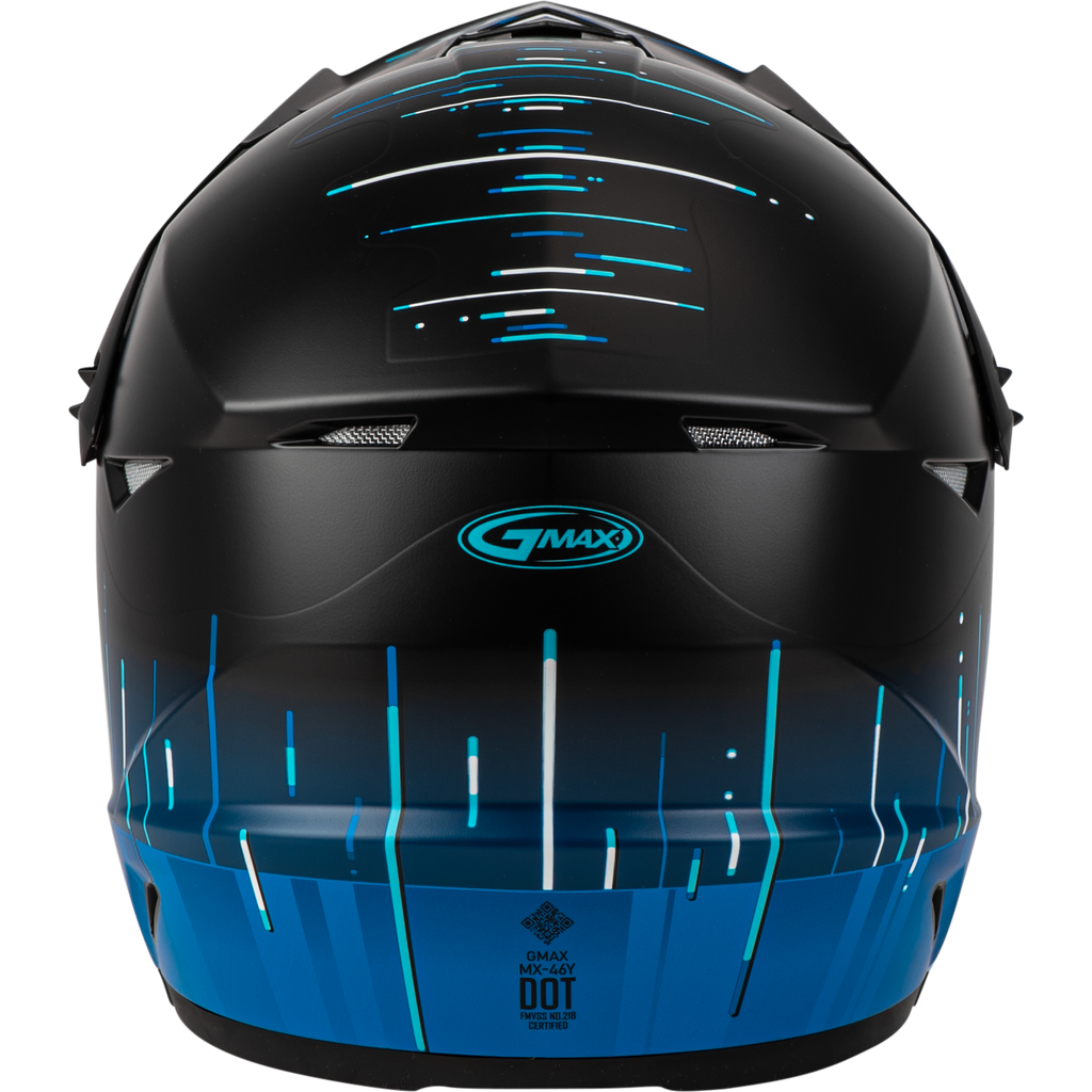 Youth Mx 46y Frequency Offroad Helmet Matte Black/Blue Yl