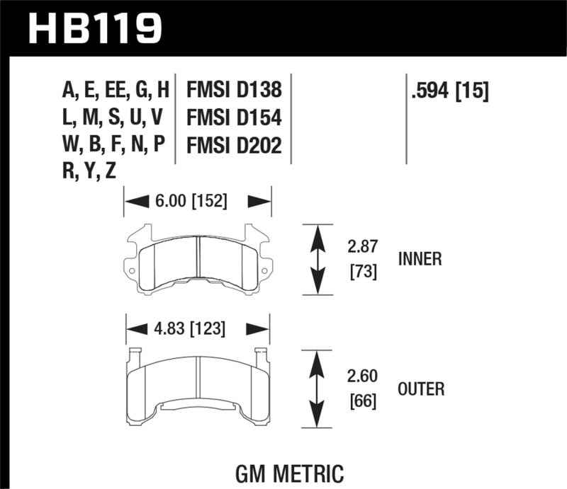 Hawk Performance HB119U.594